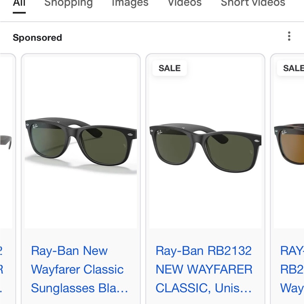 Ray-Ban brown tortoise wayfarer Classic Sunglasses
